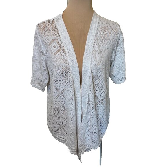 Hollister Other - Hollister Women's White Lace Open Front Cardigan Swim Coverup One Size #185